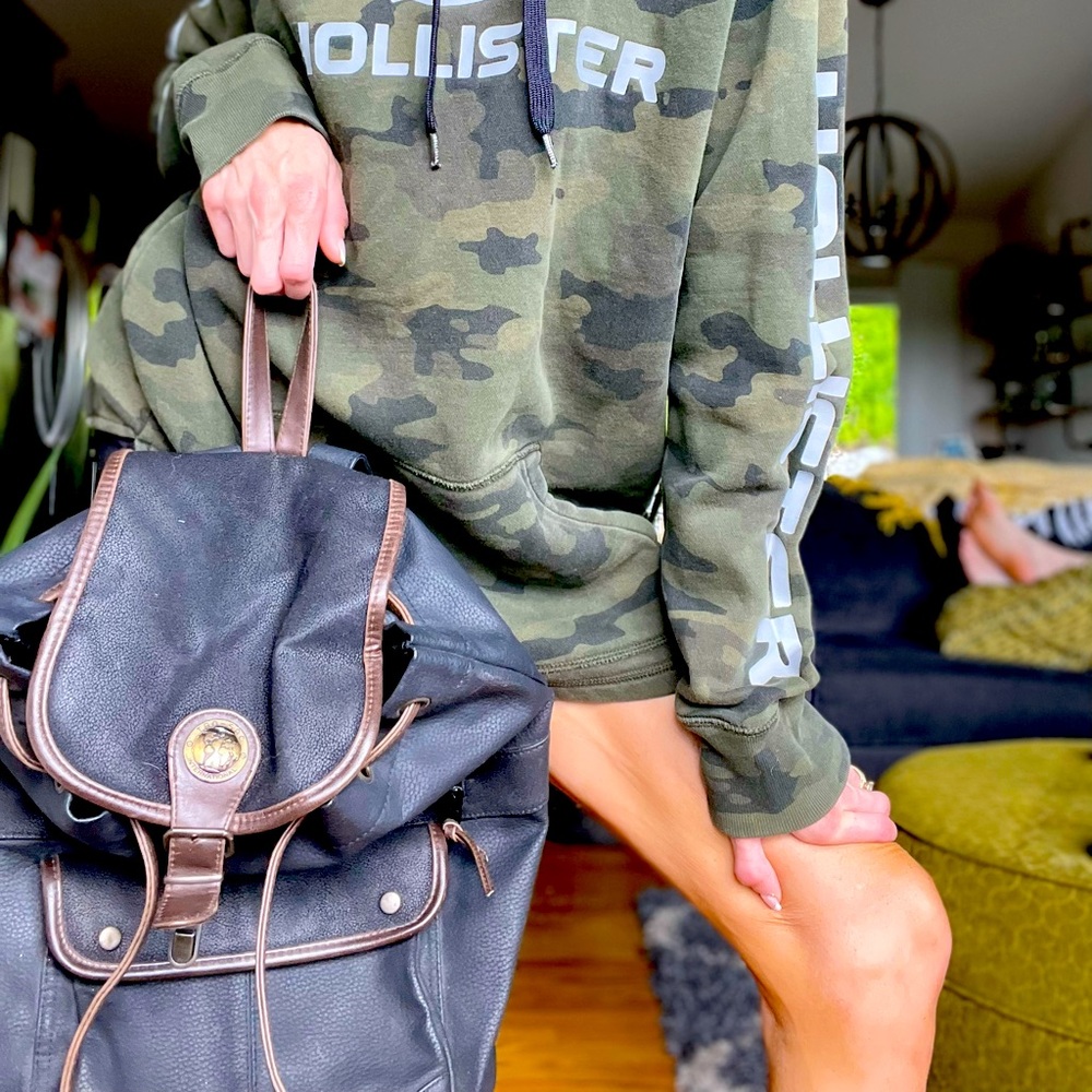Vintage leather backpack
